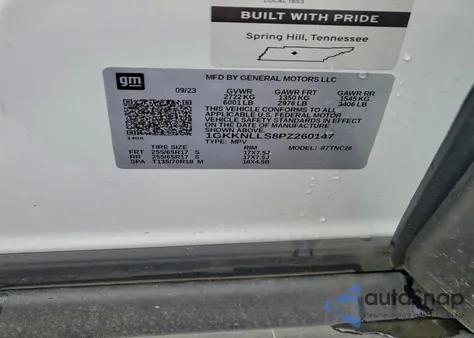 2023 GMC Acadia At4 z USA, uszkodzony, nr VIN 1GKKNLLS8PZ260147